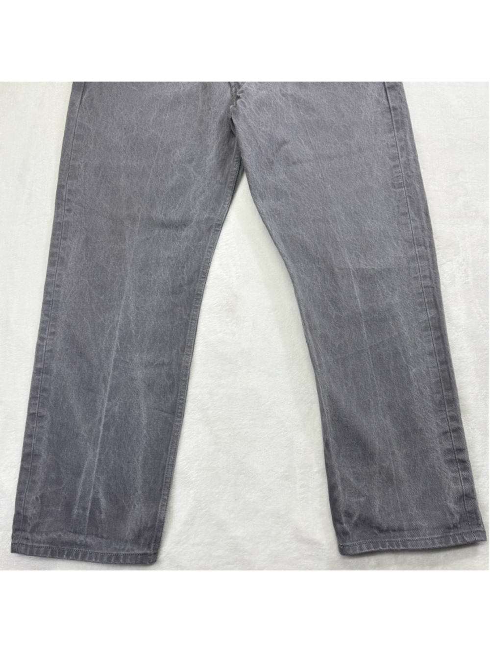 Men's Levi's 501 40x32 Button Fly Straight Leg Grey Jeans - Picture 3 of 12